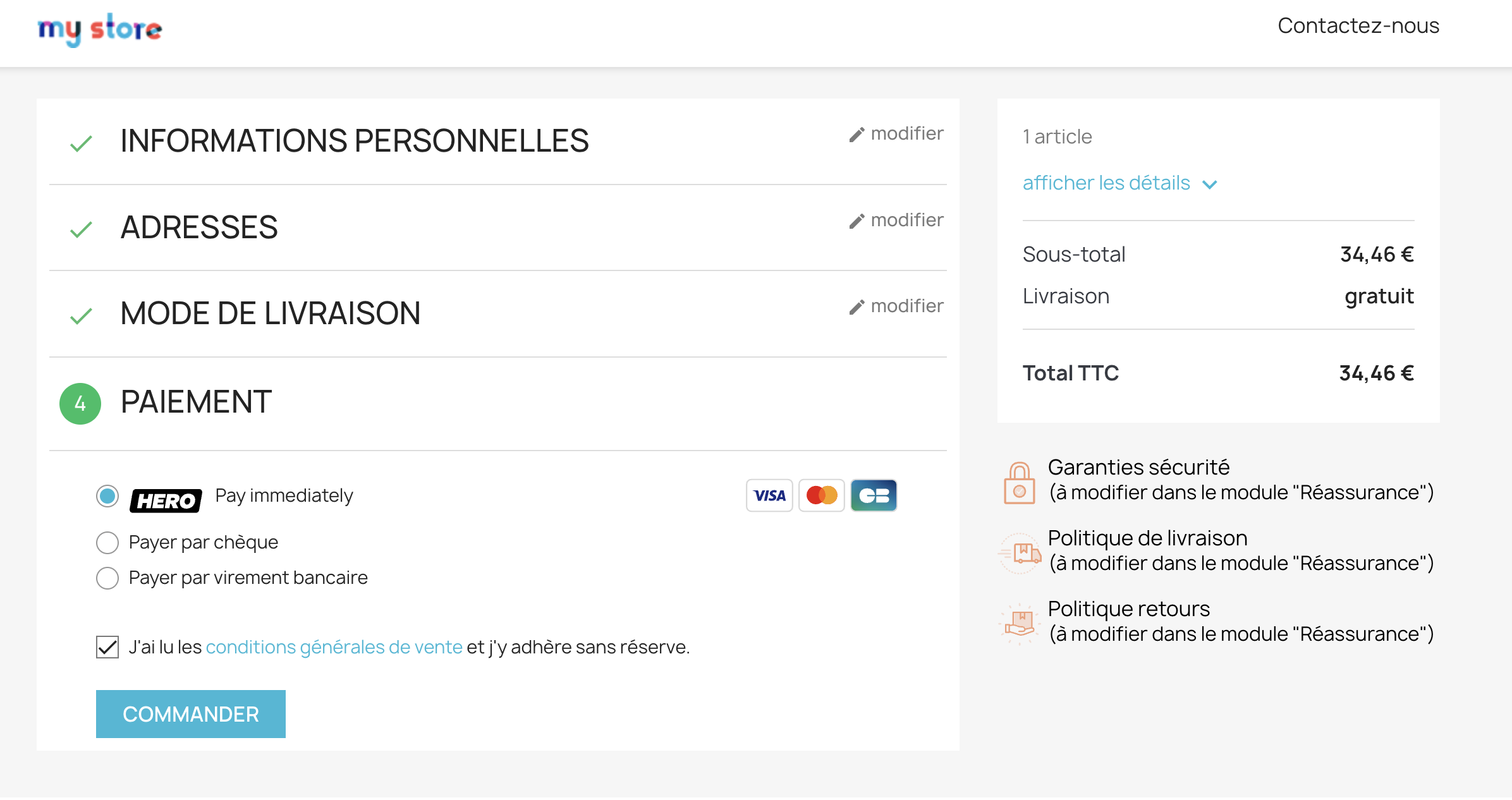 Hero Payment method